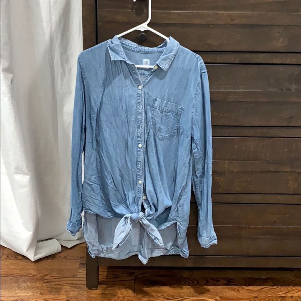 Maternity Chambray Shirt
